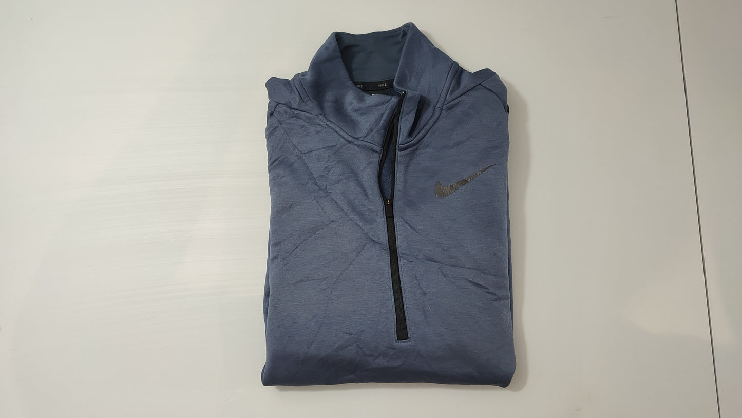 Vêtement homme Sweatshirts Sweats pull 1/4 zippé bleu gris Nike taille M #Retrostreet
