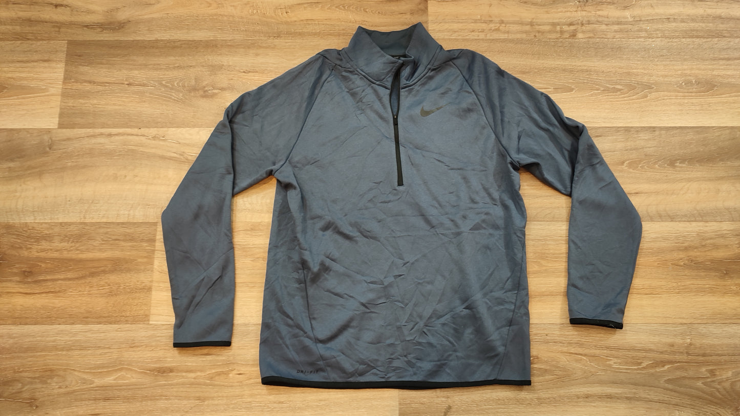 Vêtement homme Sweatshirts Sweats pull 1/4 zippé bleu gris Nike taille M #Retrostreet