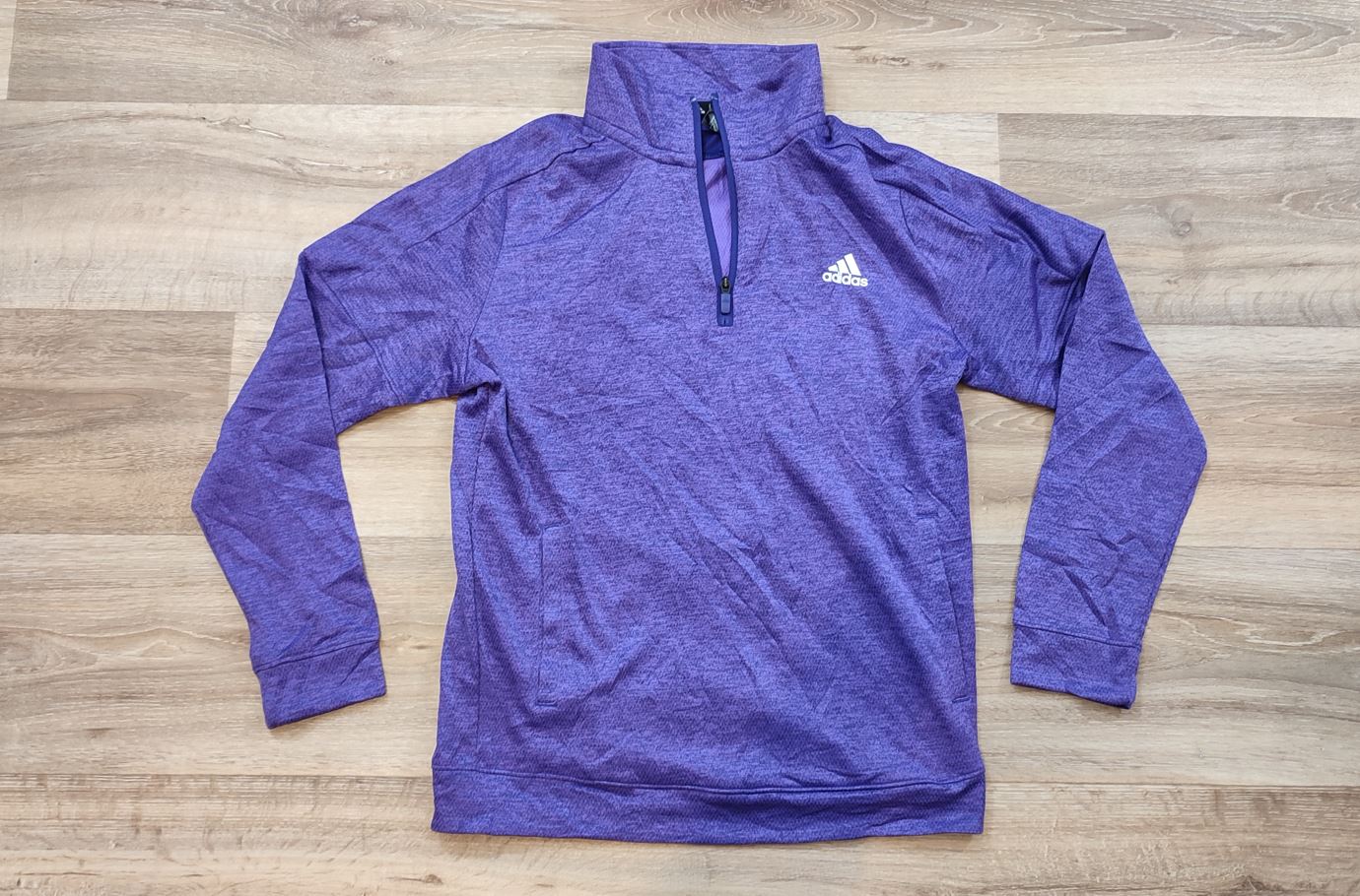 Vêtement homme Sweatshirts Sweats pull 1/4 zippé violet Adidas taille L 44-46 #Retrostreet