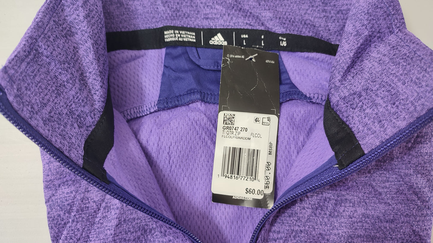 Vêtement homme Sweatshirts Sweats pull 1/4 zippé violet Adidas taille L 44-46 #Retrostreet