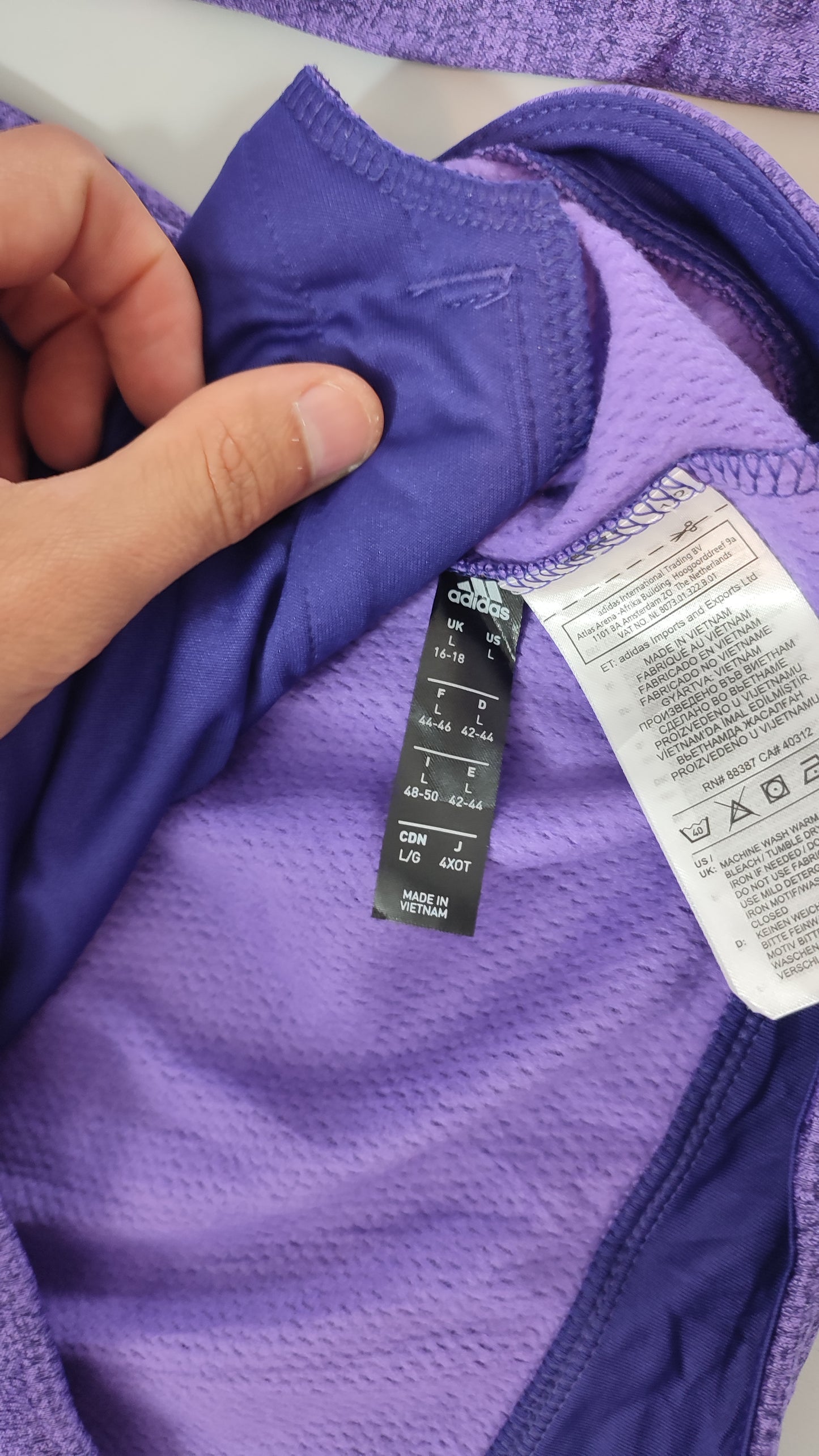 Vêtement homme Sweatshirts Sweats pull 1/4 zippé violet Adidas taille L 44-46 #Retrostreet