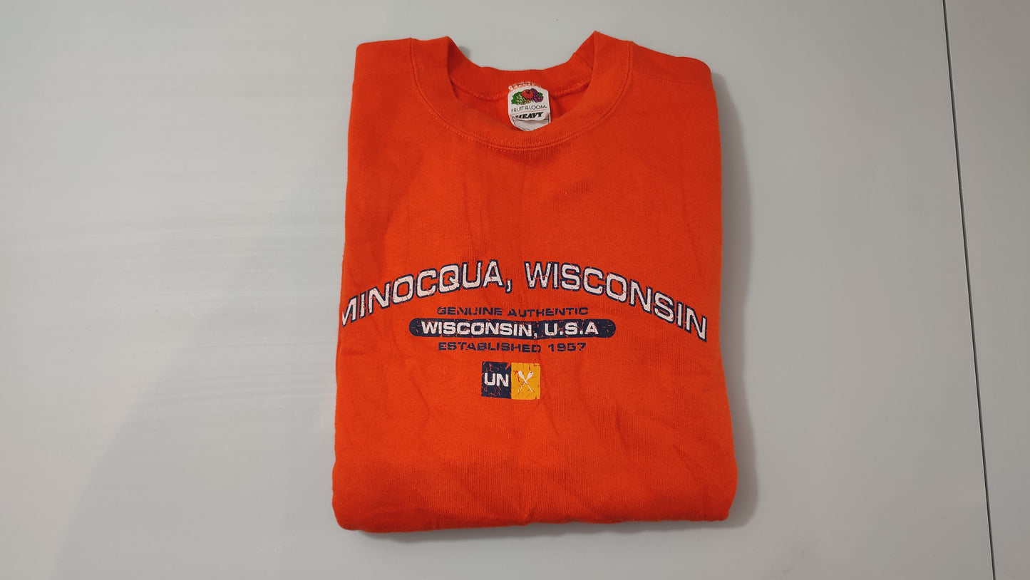 Vêtement homme Sweatshirts Sweats pull orange Fruit of the loom taille L #Retrostreet