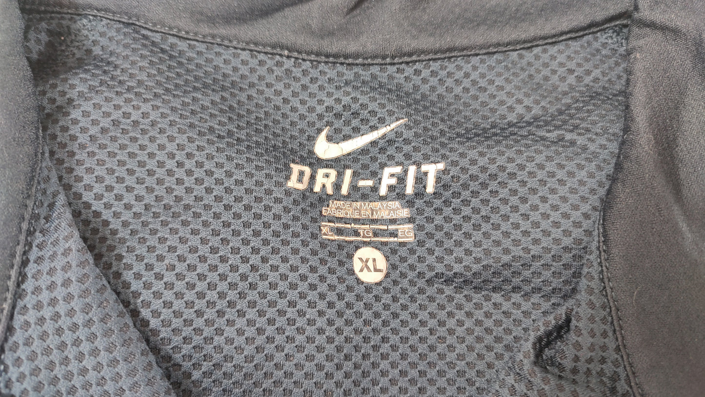 Vêtement homme Sweat zippé 1/4 Haut de sport bleu marine Nike dri-fit taille XL #Retrostreet
