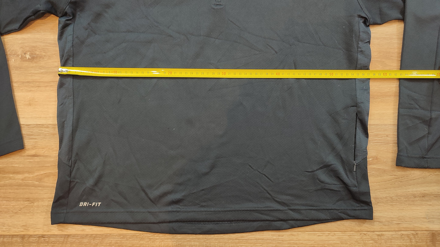 Vêtement homme Sweat zippé 1/4 Haut de sport bleu marine Nike dri-fit taille XL #Retrostreet