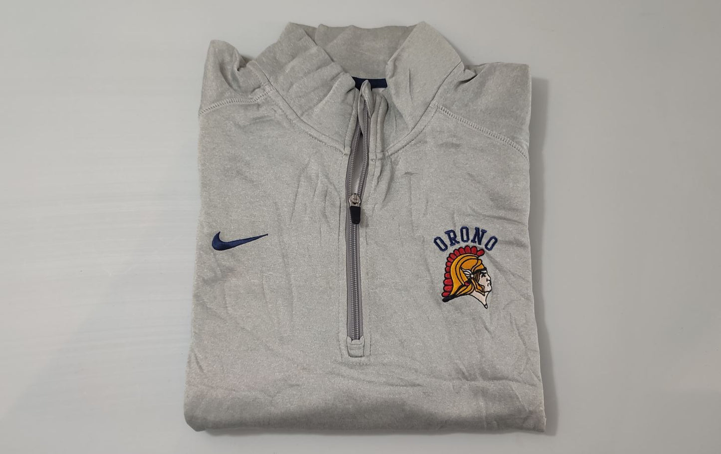 Vêtement homme Sweat zippé 1/4 Haut de sport gris clair Nike dri-fit taille XL #Retrostreet