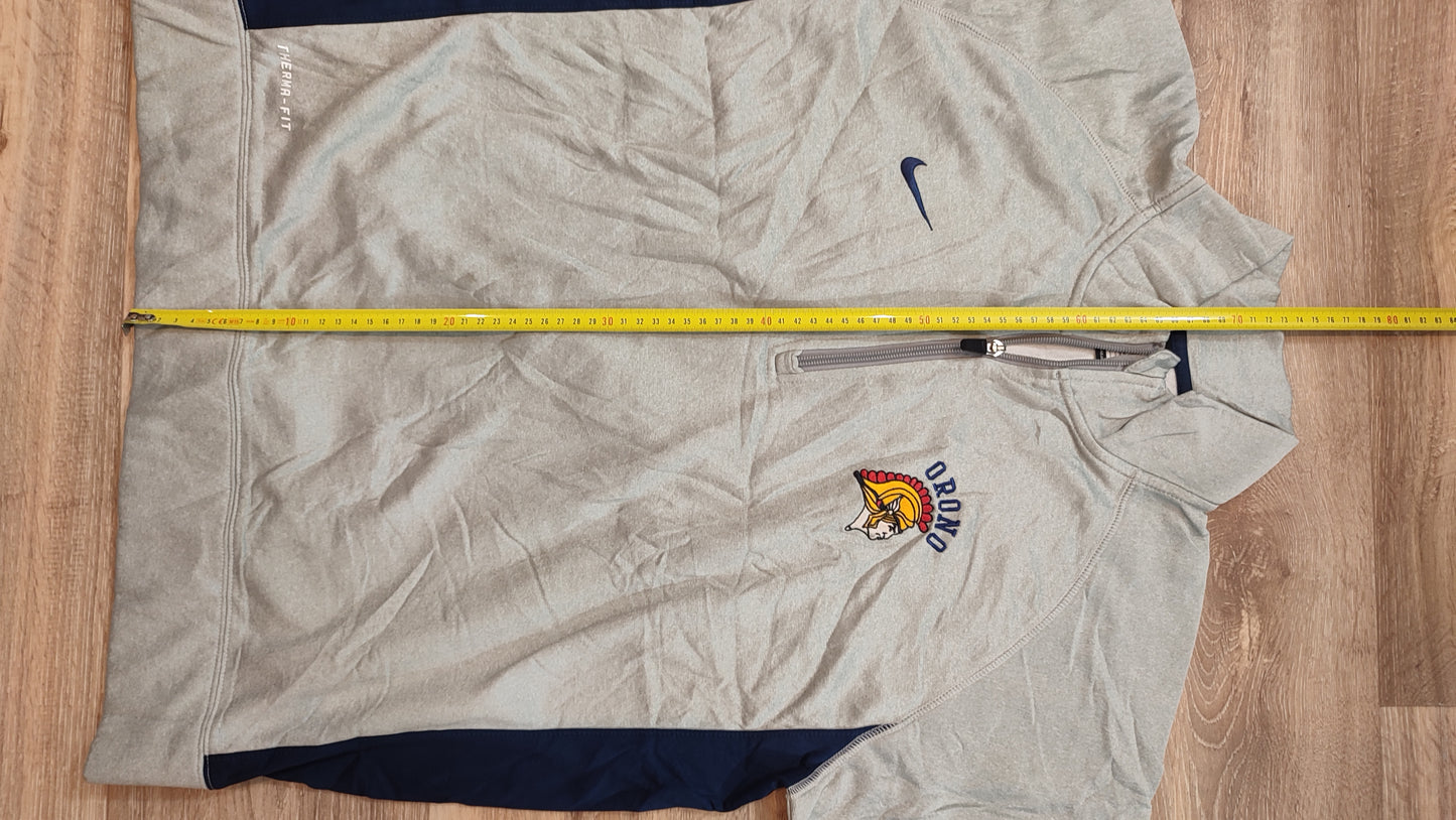 Vêtement homme Sweat zippé 1/4 Haut de sport gris clair Nike dri-fit taille XL #Retrostreet