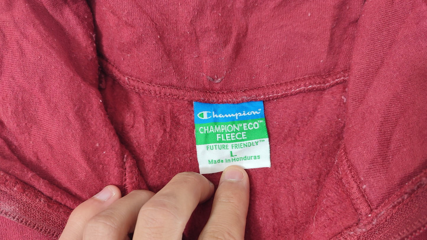 Vêtement homme Sweat zippé 1/4 Haut de sport rouge Champion taille L #Retrostreet
