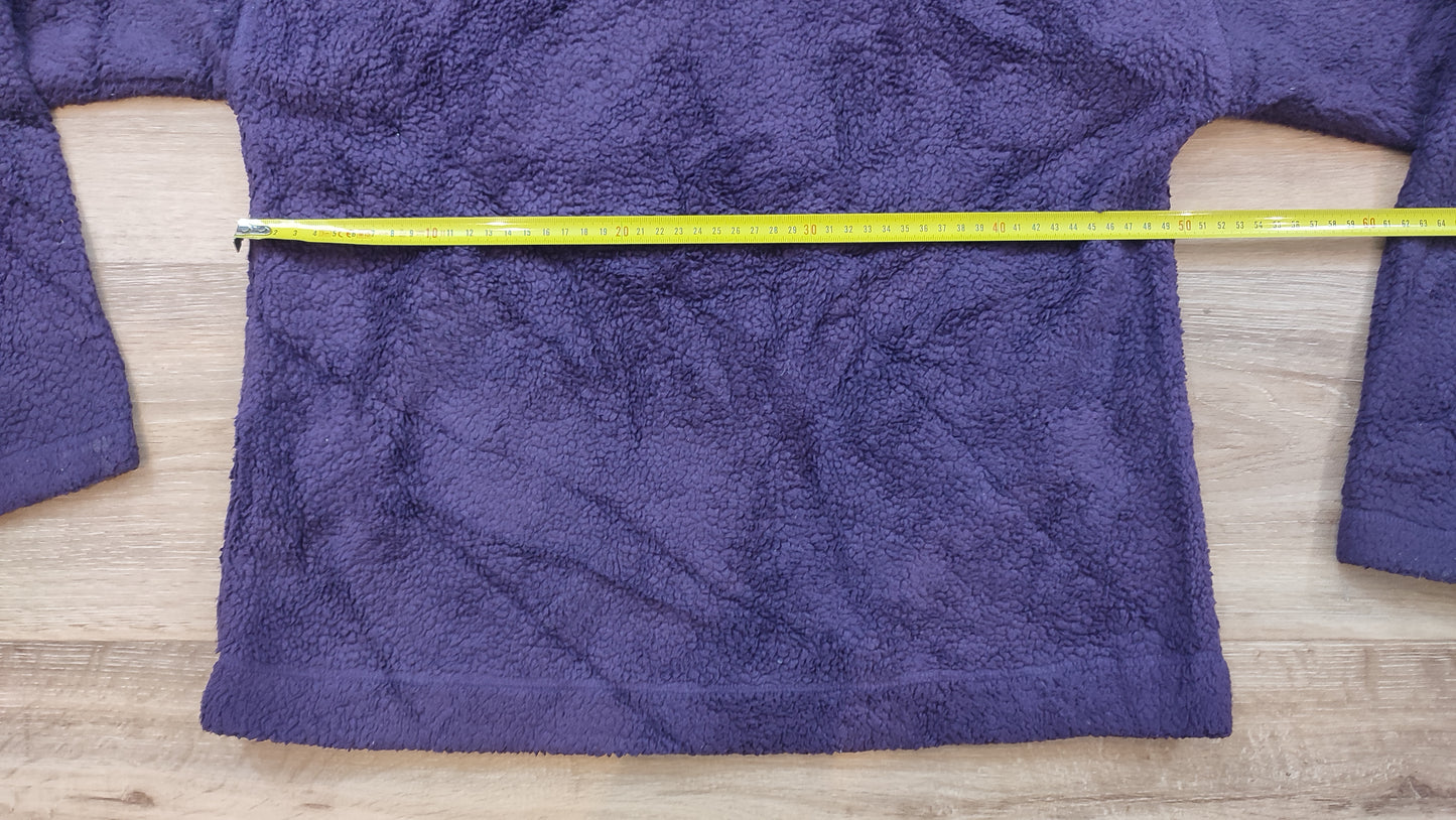 Vêtement sweat pull polaire col haut violet bleu foncé Champion taille S #Retrostreet