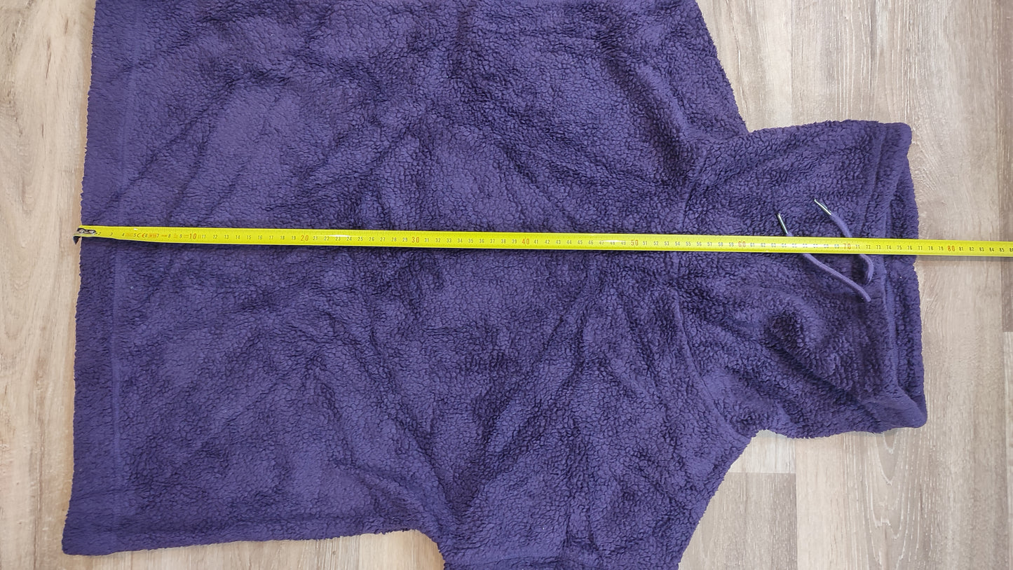 Vêtement sweat pull polaire col haut violet bleu foncé Champion taille S #Retrostreet