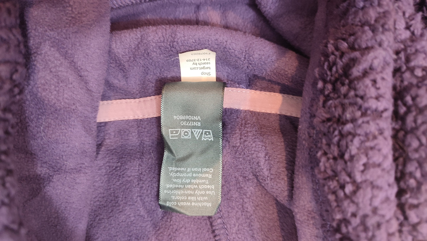 Vêtement sweat pull polaire col haut violet bleu foncé Champion taille S #Retrostreet