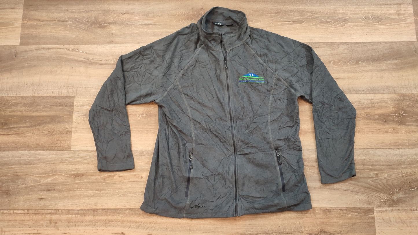 Vêtement sweat veste polaire zippé gris Eddie bauer taille XXL #Retrostreet