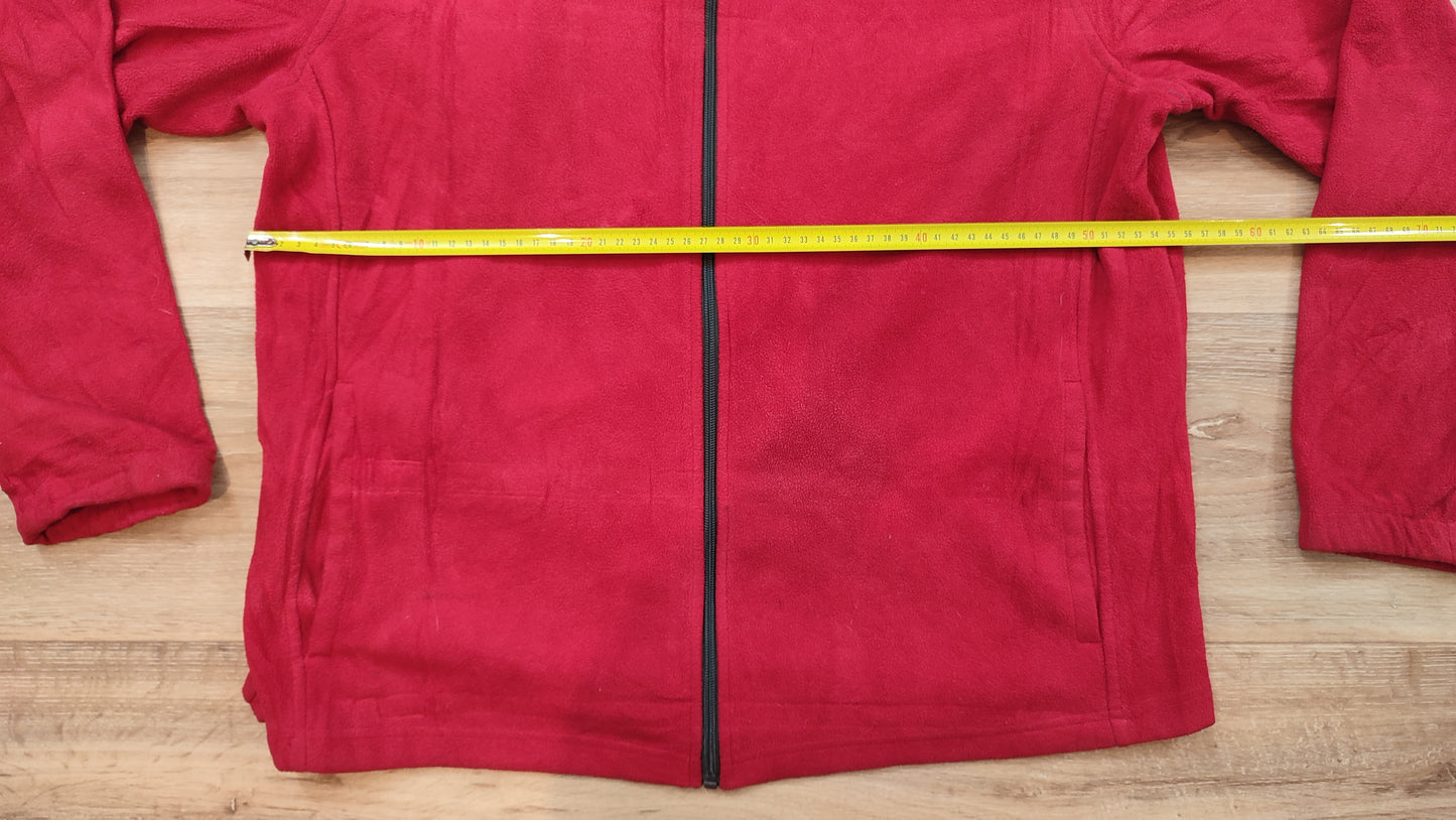 Vêtement sweat veste polaire zippé rouge et gris Starter taille L #Retrostreet