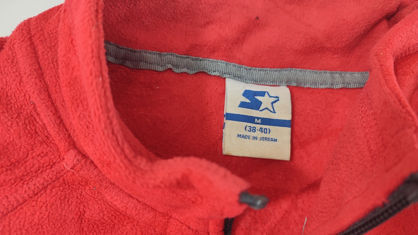 Vêtement sweat veste pull polaire 1/4 zippé rouge Starter taille M 38-40 #Retrostreet