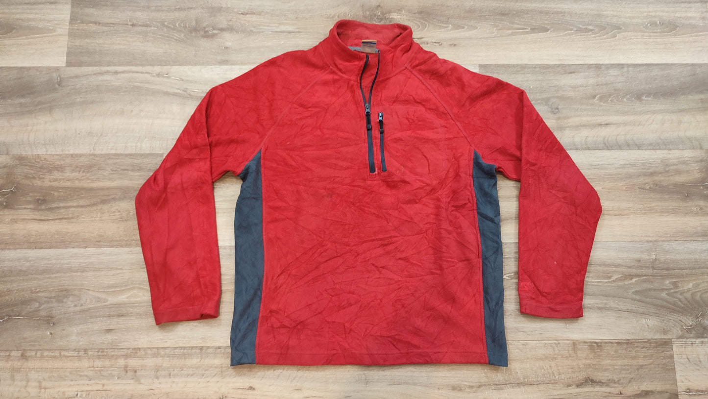 Vêtement sweat veste pull polaire 1/4 zippé rouge Starter taille M 38-40 #Retrostreet