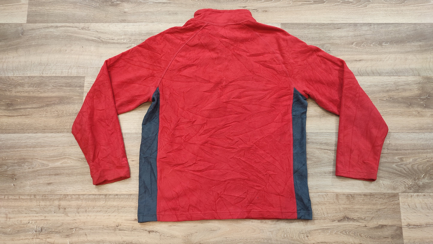 Vêtement sweat veste pull polaire 1/4 zippé rouge Starter taille M 38-40 #Retrostreet