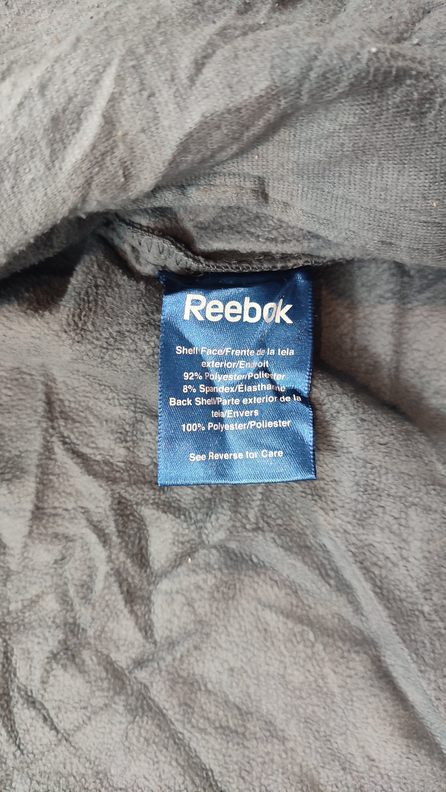 Vêtement veste manteau homme zippé noir Reebok taille S #Retrostreet