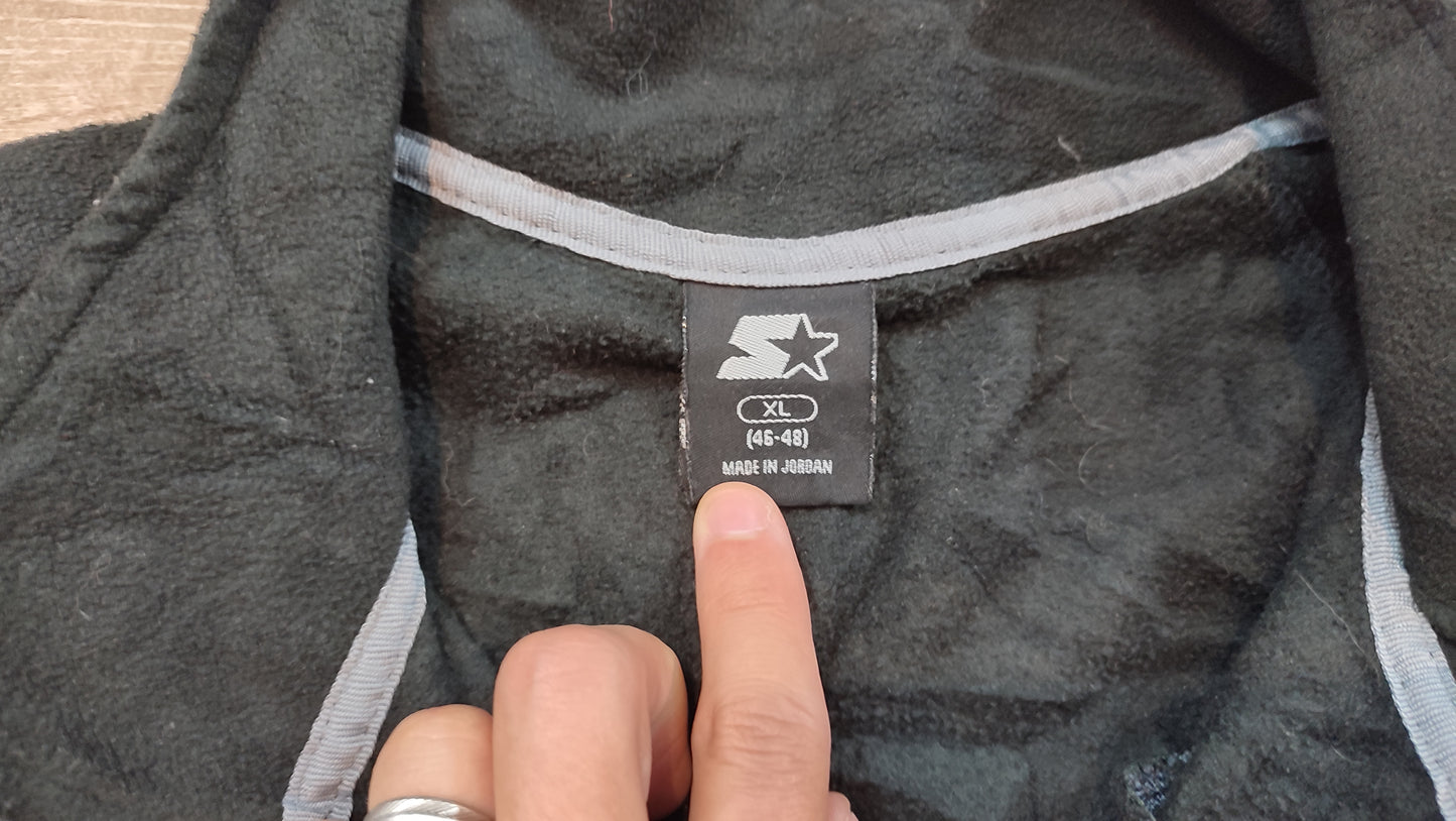 Vêtement veste sweat pull polaire 1/4 zippé noir starter taille XL 46-48 #Retrostreet