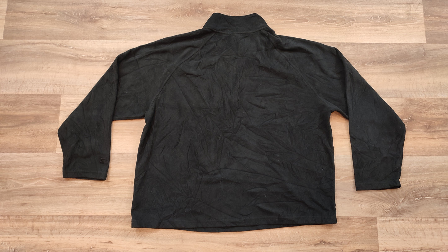 Vêtement veste sweat pull polaire 1/4 zippé noir starter taille XL 46-48 #Retrostreet