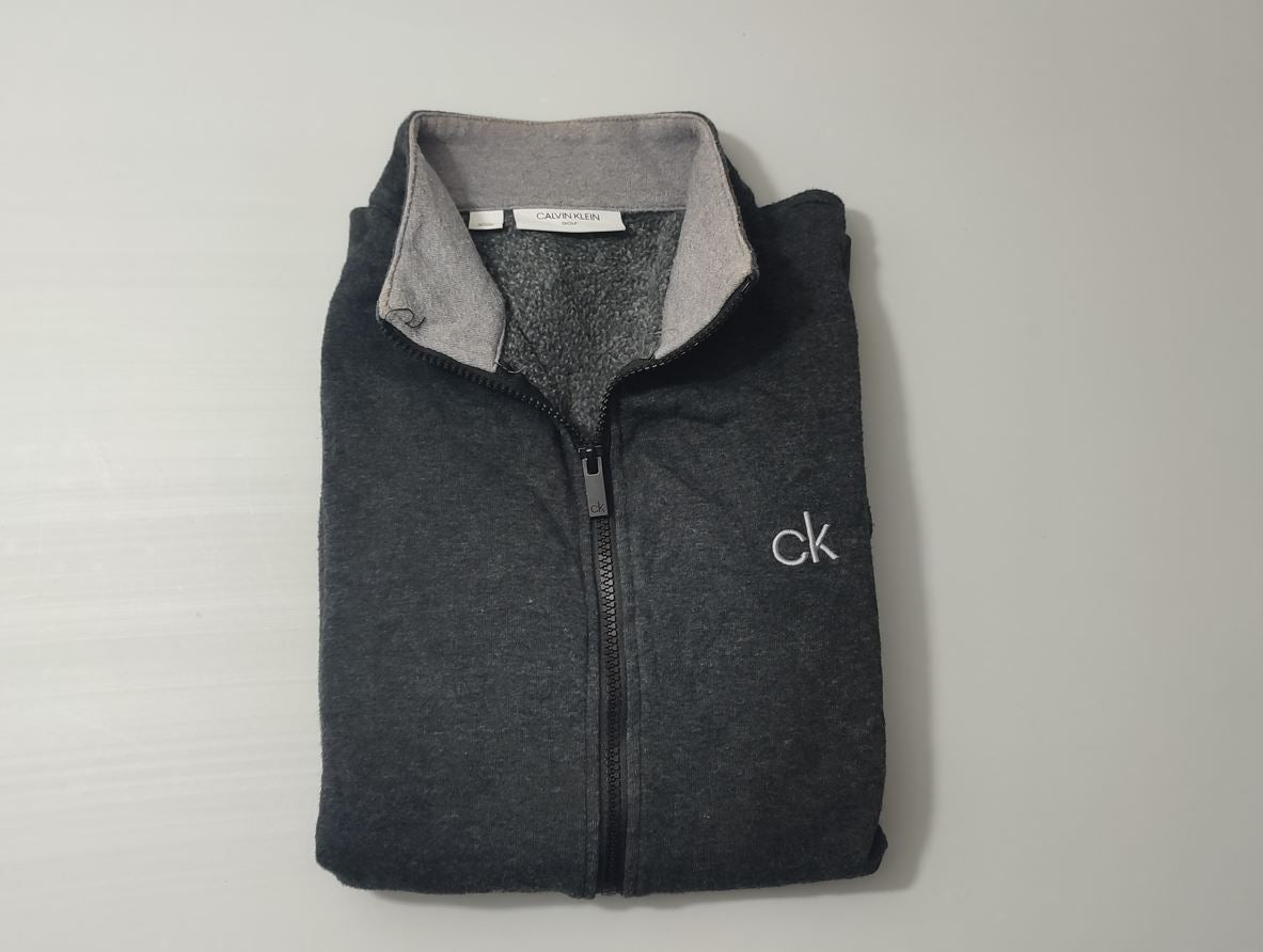 Vêtement Homme Calvin Klein golf CK Sweat zippé gris foncé taille S / P #RETROSTREET
