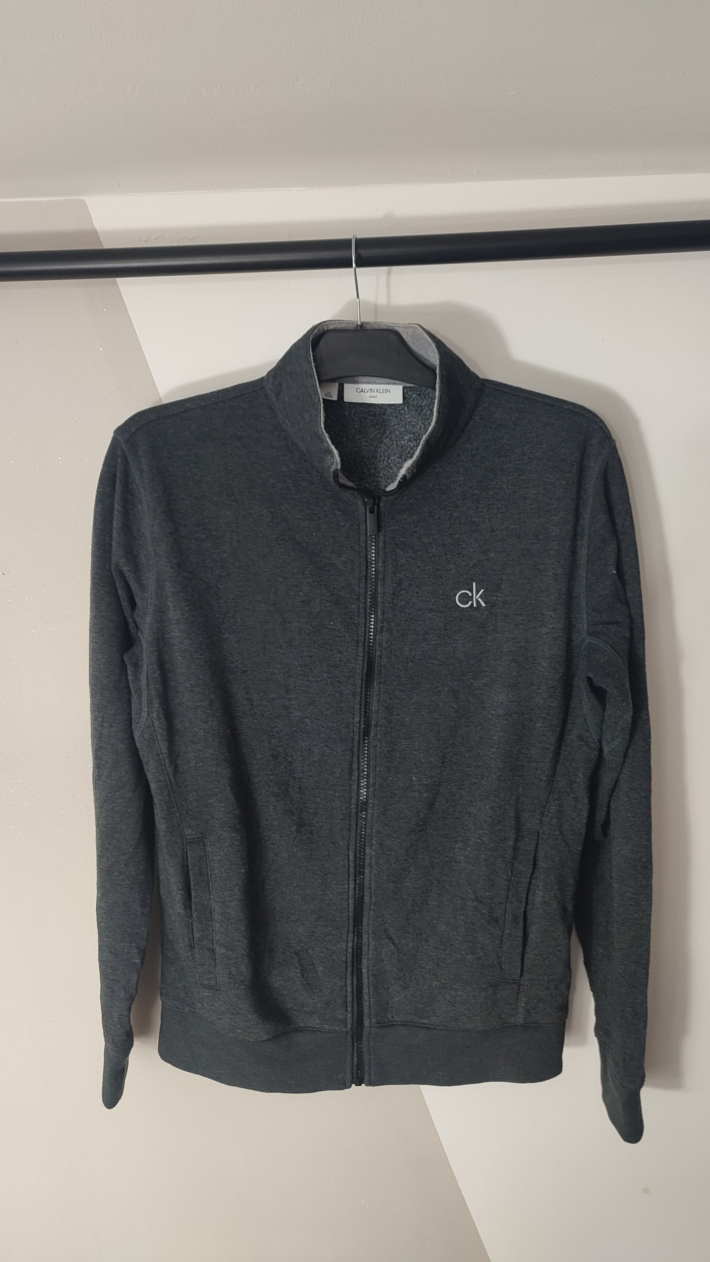 Vêtement Homme Calvin Klein golf CK Sweat zippé gris foncé taille S / P #RETROSTREET