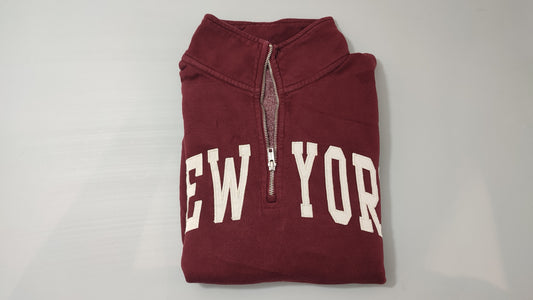 Vêtement Femme Sweatshirts Sweats pull 1/4 zippé bordeaux Brandy Melville taille M 160/84A #Retrostreet