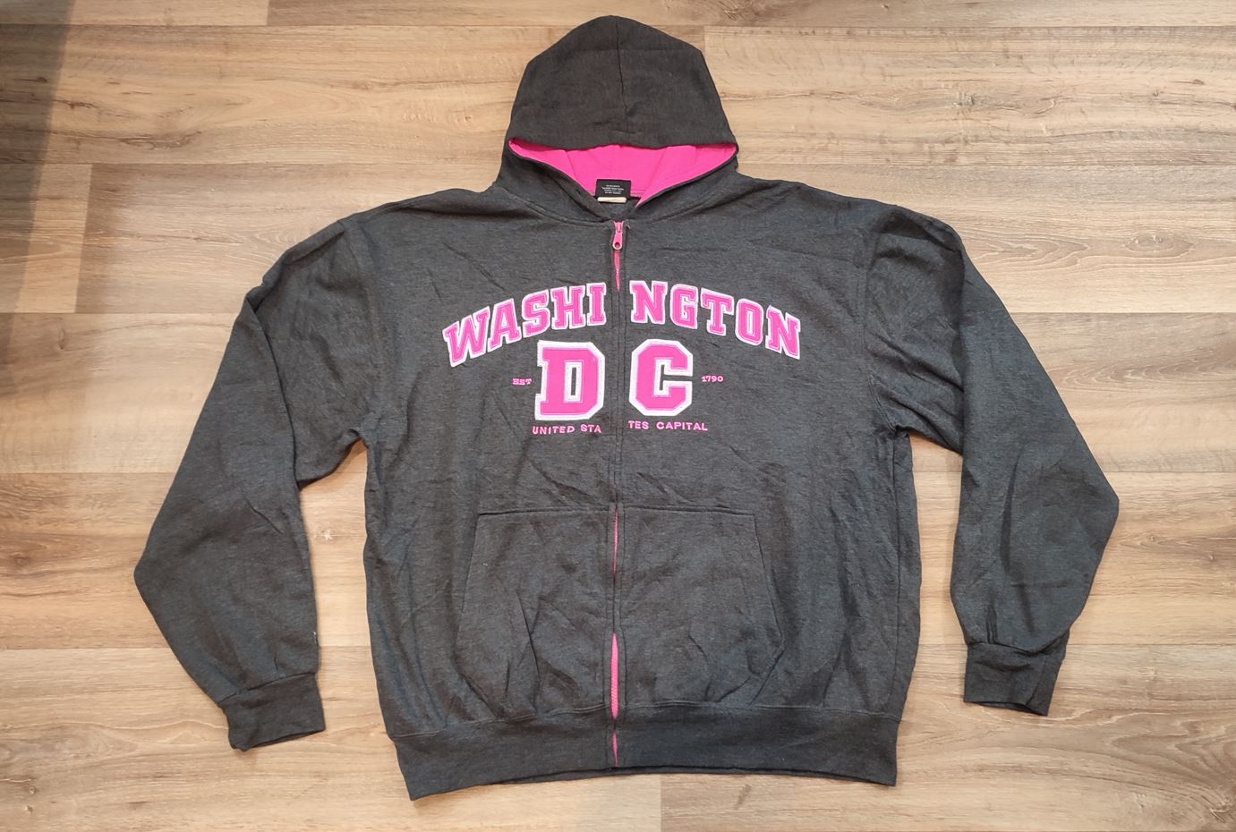 Vêtement Femme Sweatshirts Sweats veste zippé gris rose DC taille XXL #Retrostreet