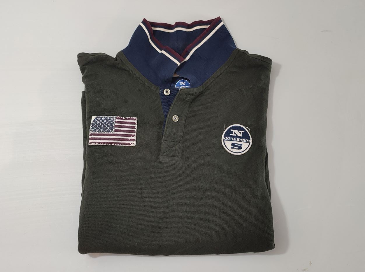 Vêtement Homme Polo manche longue North Sails vert foncé taille XXL #Retrostreet