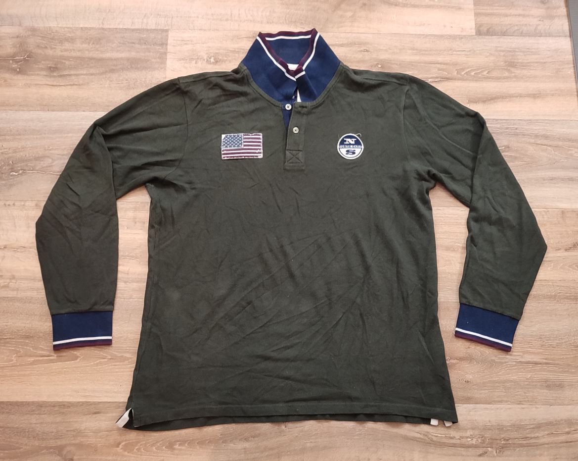 Vêtement Homme Polo manche longue North Sails vert foncé taille XXL #Retrostreet