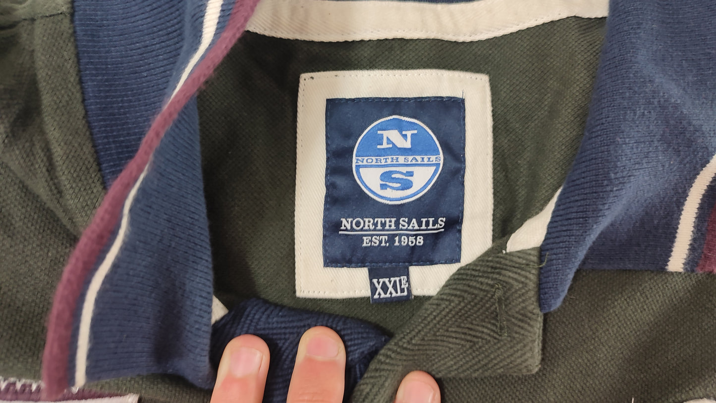Vêtement Homme Polo manche longue North Sails vert foncé taille XXL #Retrostreet