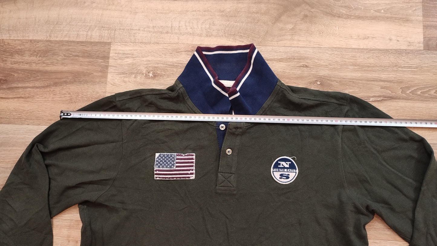 Vêtement Homme Polo manche longue North Sails vert foncé taille XXL #Retrostreet