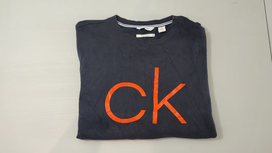 Vêtement Homme Pull Calvin Klein bleu foncé orange taille S #Retrostreet