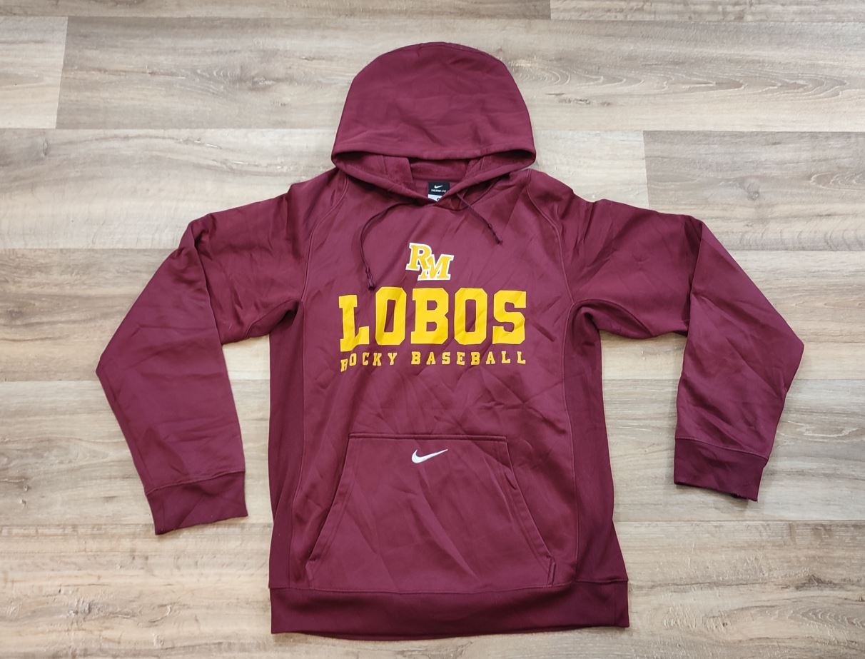 Vêtement Homme Sweatshirts Sweats pull à capuche bordeaux RM Lobos Rocky Baseball Nike Therma-fit taille S #Retrostreet