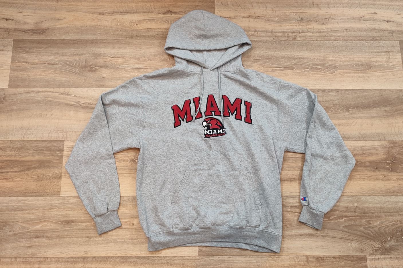 Vêtement Homme Sweatshirts Sweats pull à capuche gris miami Champion Authentic taille L #Retrostreet
