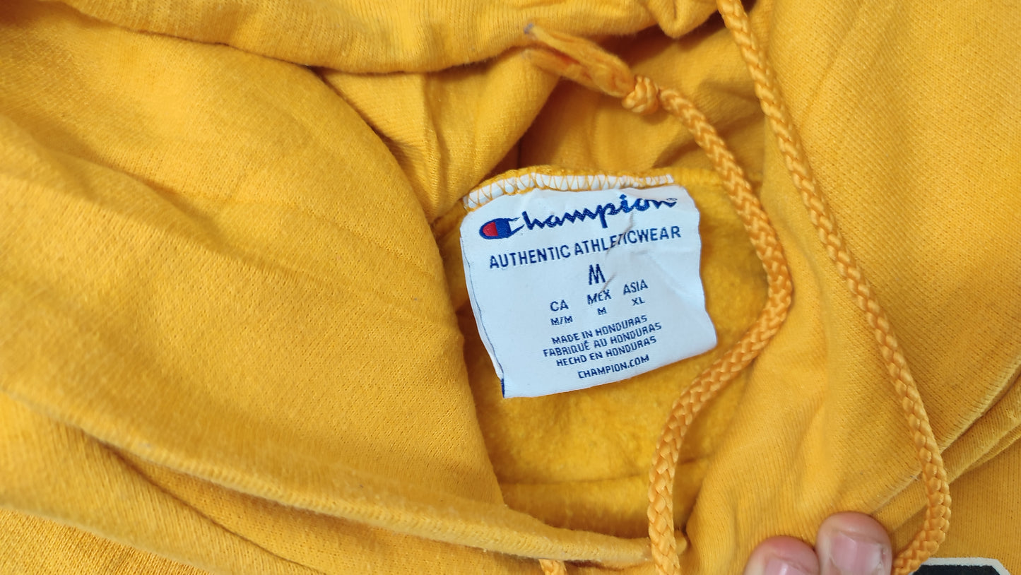 Vêtement Homme Sweatshirts Sweats pull à capuche jaune Champion Authentic taille M #Retrostreet