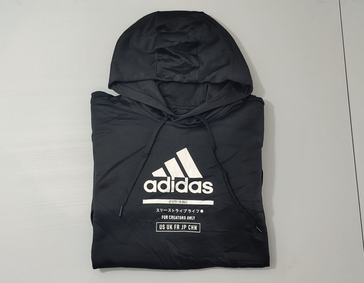 Vêtement Homme Sweatshirts Sweats pull à capuche noir Adidas taille XXL #Retrostreet