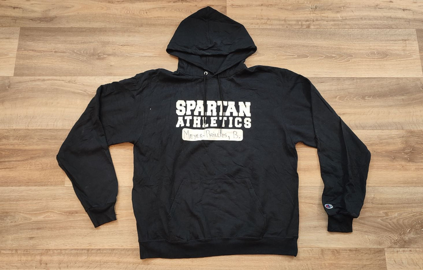 Vêtement Homme Sweatshirts Sweats pull à capuche noir marqué Champion Authentic taille L #Retrostreet