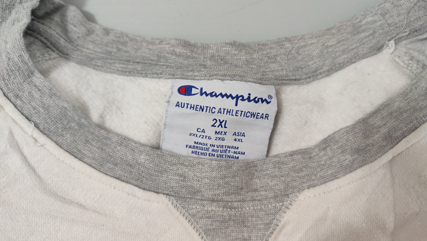 Vêtement Homme Sweatshirts Sweats pull gris blanc Champion Authentic taille XXL 2XL #Retrostreet