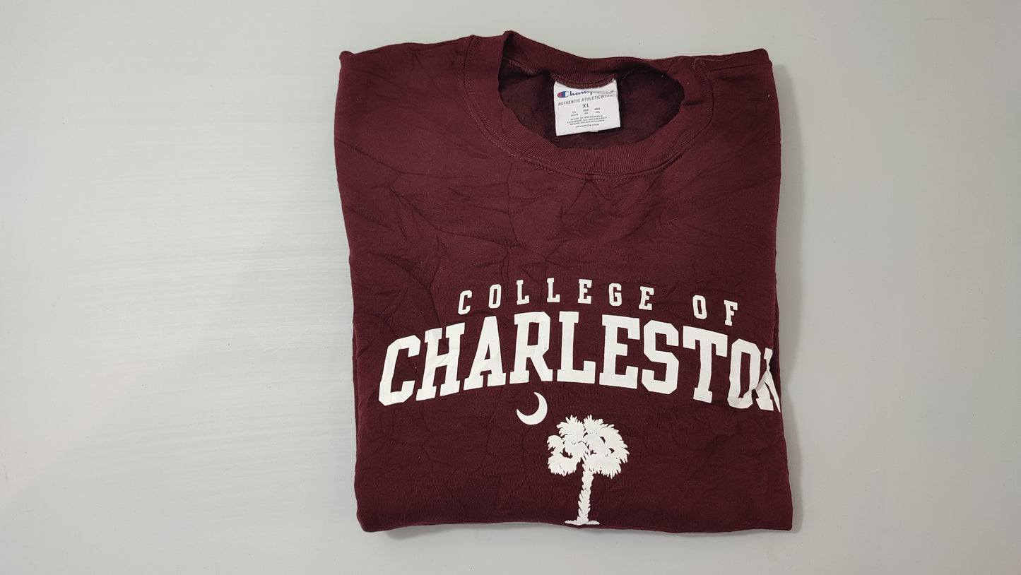 Vêtement Homme Sweatshirts Sweats pull rouge bordeaux Champion taille XL #Retrostreet
