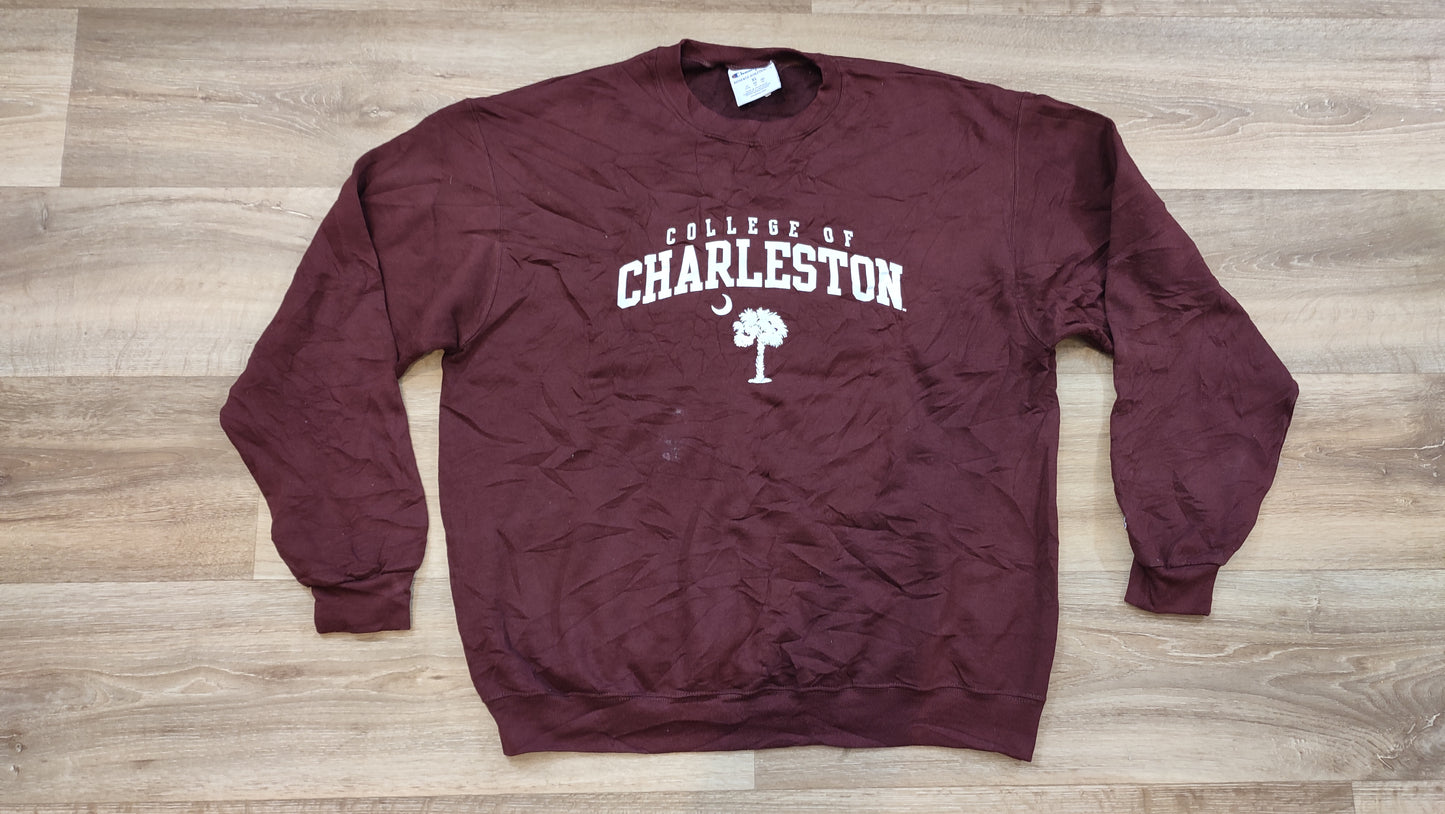 Vêtement Homme Sweatshirts Sweats pull rouge bordeaux Champion taille XL #Retrostreet