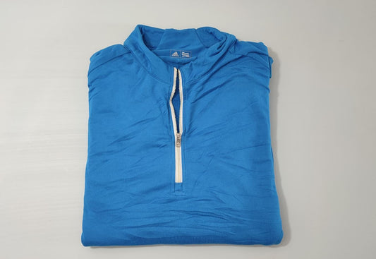 Vêtement Homme Sweat zippé 1/4 Haut de sport bleu Adidas taille XXL 2XL #Retrostreet