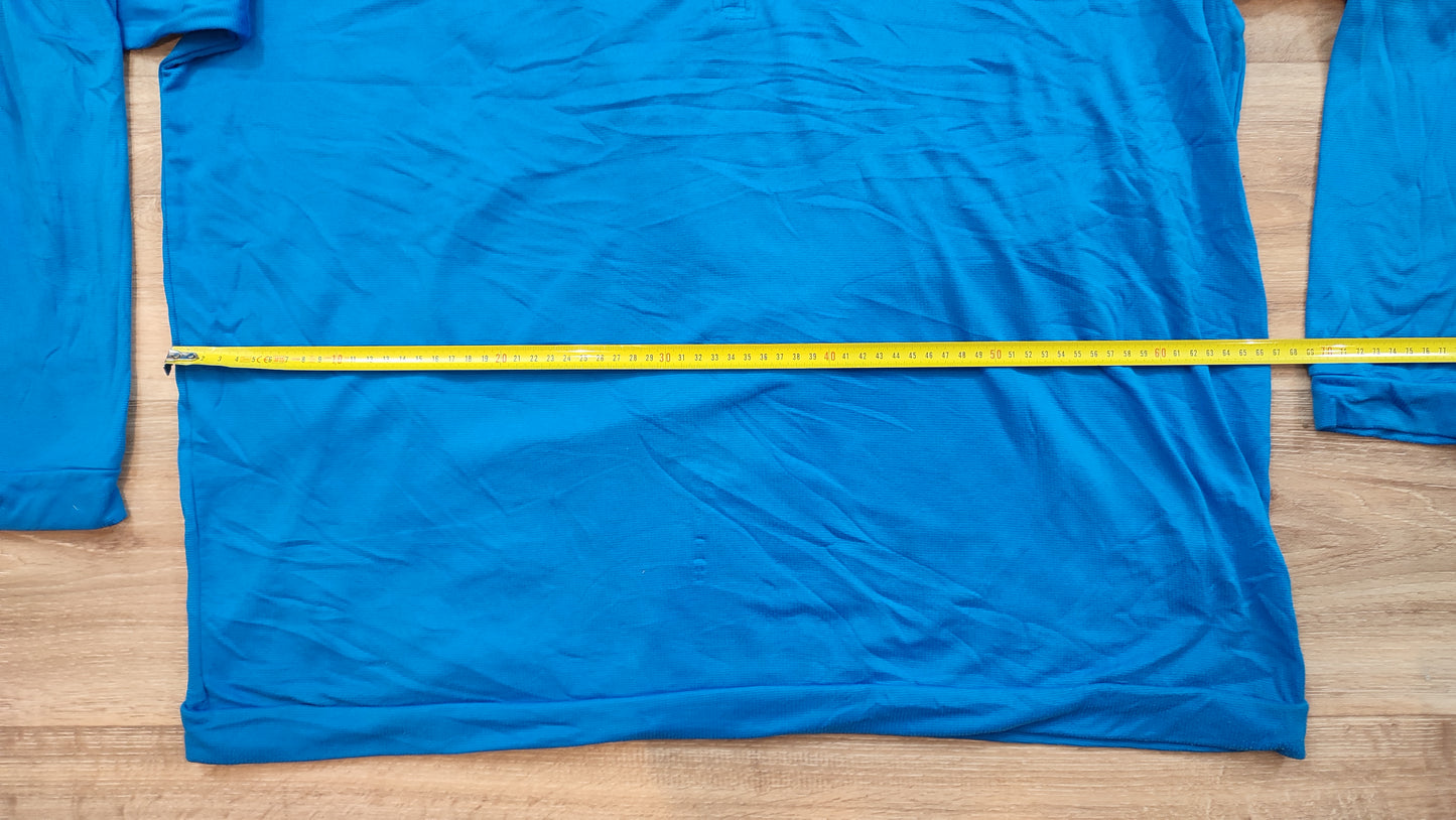 Vêtement Homme Sweat zippé 1/4 Haut de sport bleu Adidas taille XXL 2XL #Retrostreet