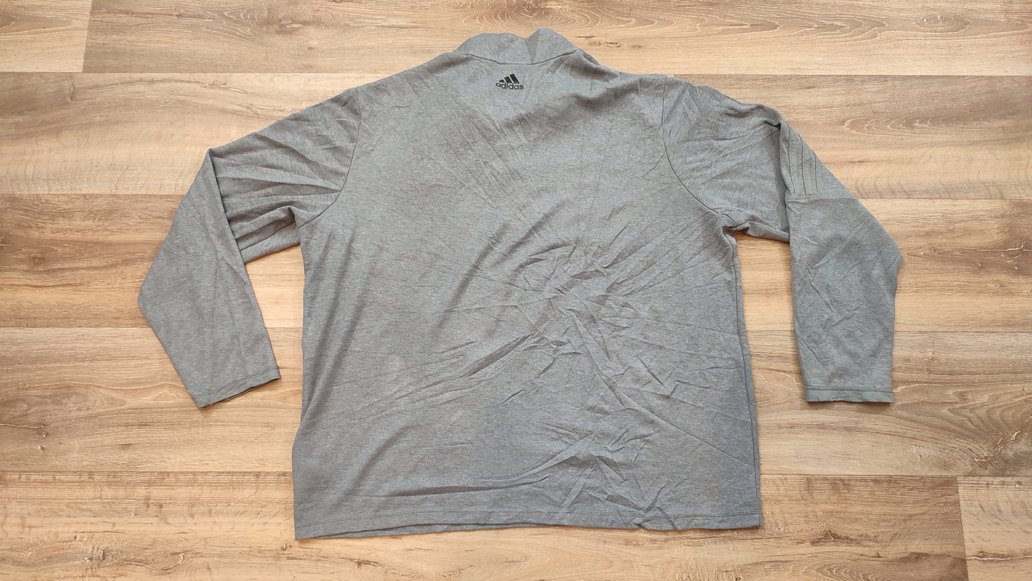 Vêtement Homme Sweat zippé 1/4 Haut de sport gris Adidas taille XL #Retrostreet