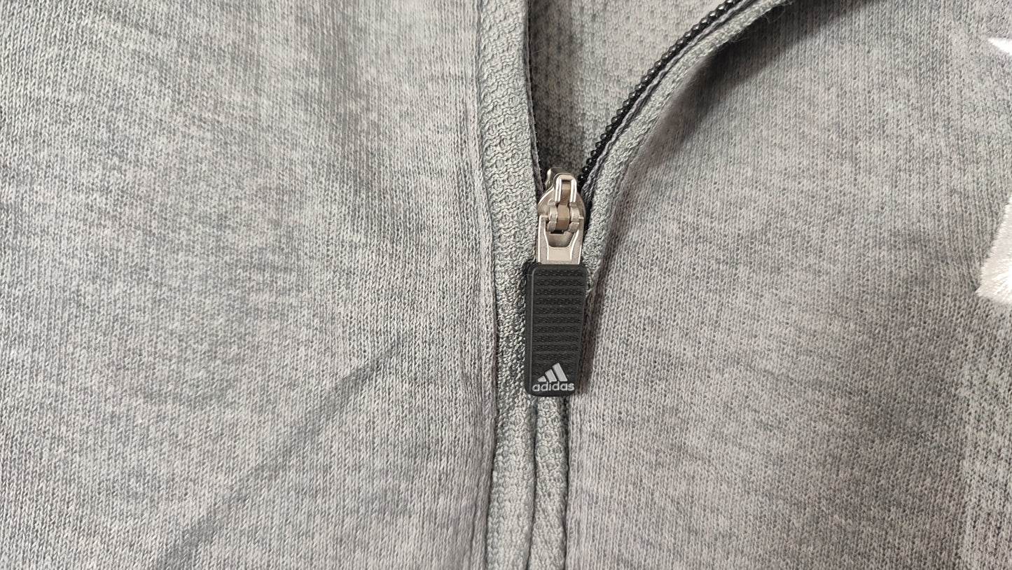 Vêtement Homme Sweat zippé 1/4 Haut de sport gris Adidas taille XL #Retrostreet
