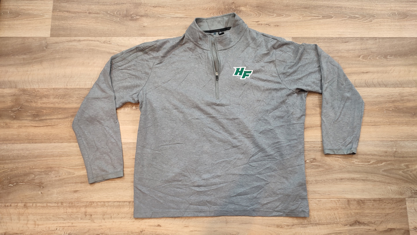 Vêtement Homme Sweat zippé 1/4 Haut de sport gris Adidas taille XL #Retrostreet