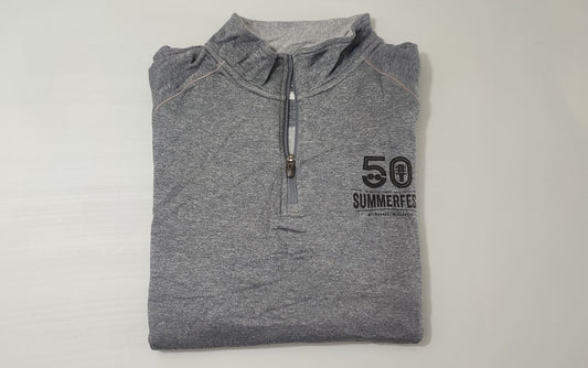 Vêtement Homme Sweat zippé 1/4 Haut de sport gris Champion taille L #Retrostreet