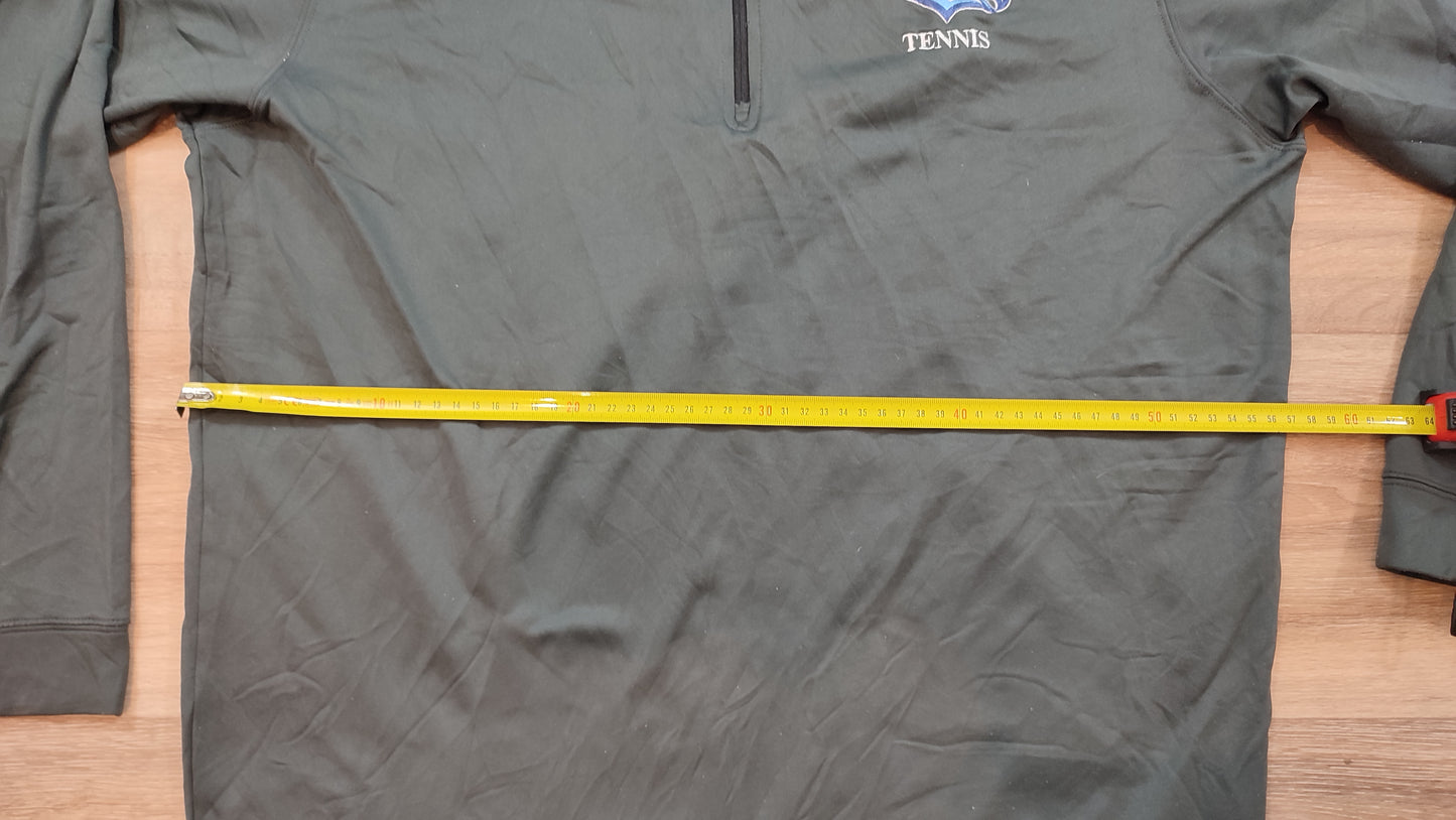 Vêtement Homme Sweat zippé 1/4 Haut de sport gris Keiser Tennis Nike dri-fit taille L #Retrostreet