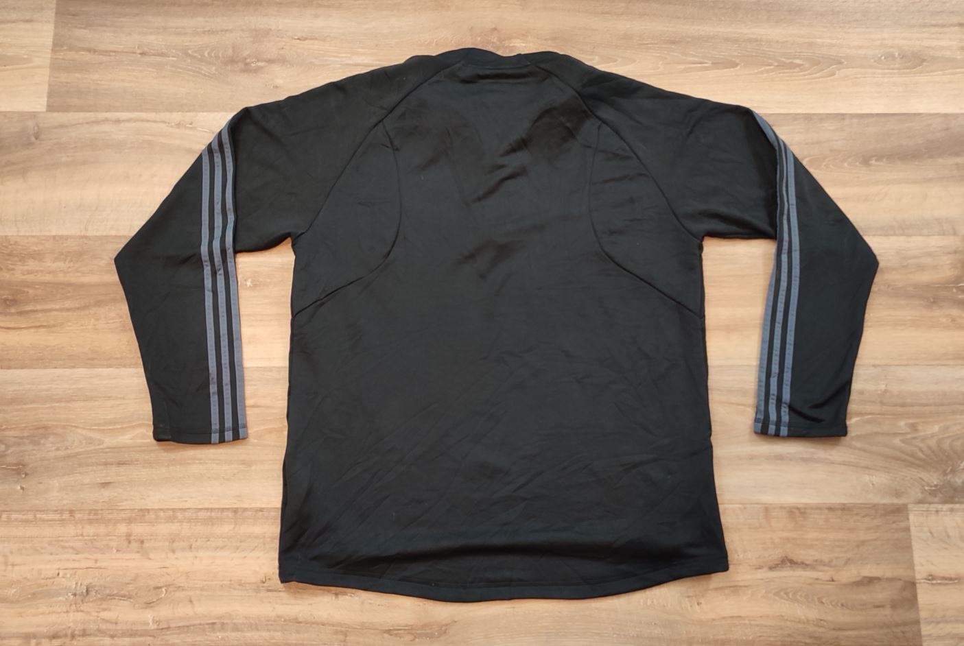 Vêtement Homme Sweat zippé 1/4 Haut de sport noir gris Adidas taille XXL 2XL #Retrostreet