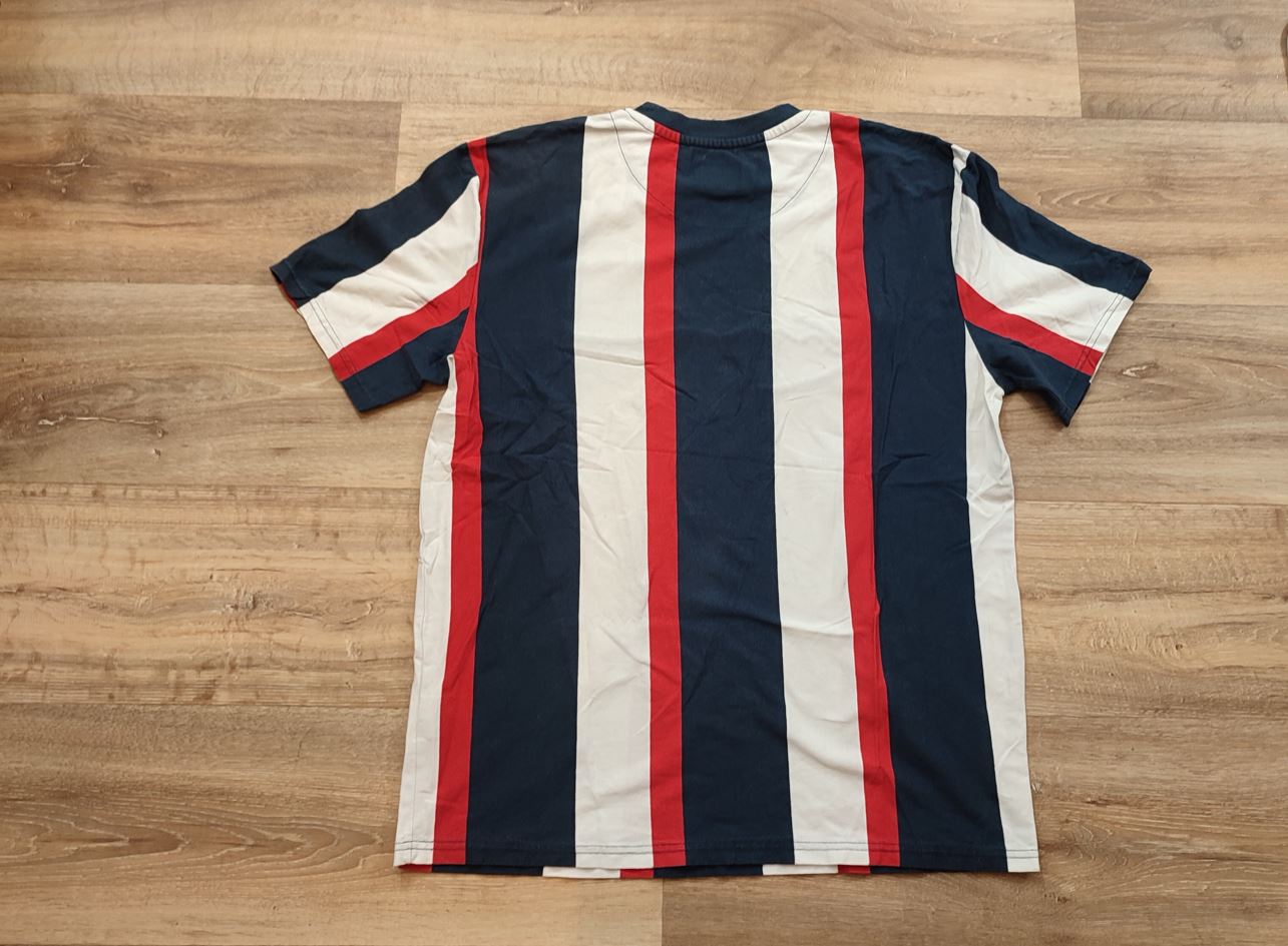 Vêtement Homme T-shirt bleu rouge et blanc Karl Kani taille L #Retrostreet