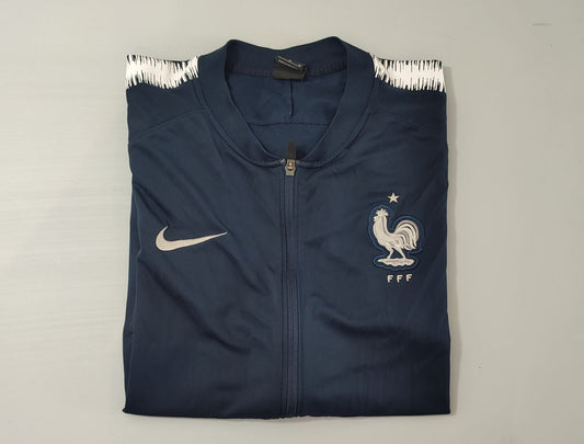 Vêtement Homme Veste zip bleu marine manche courte FFF Nike dri-fit dri fit taille XL #Retrostreet