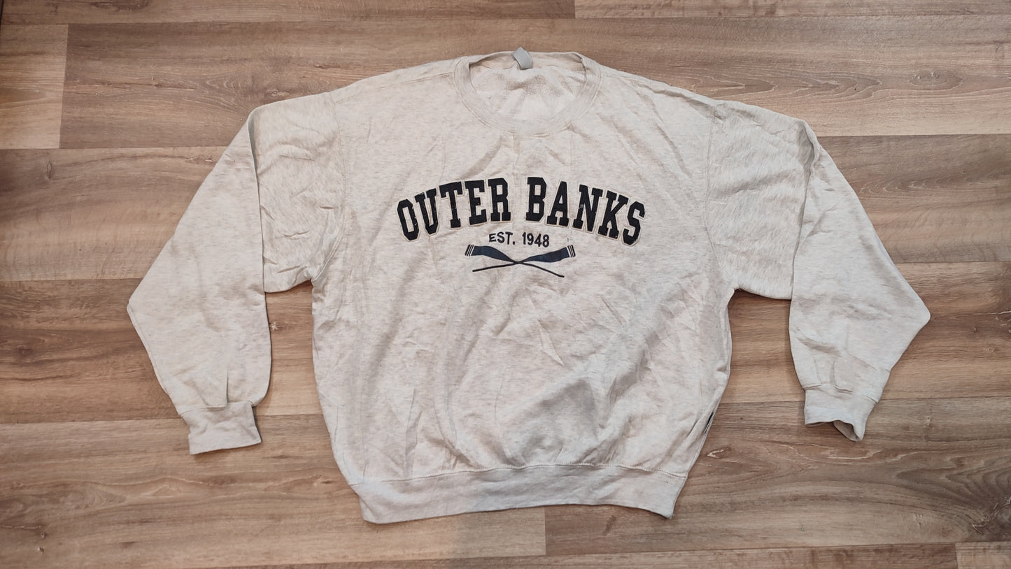 Vêtement Sweatshirts Sweats pull gris blanc baypointe taille XL #Retrostreet